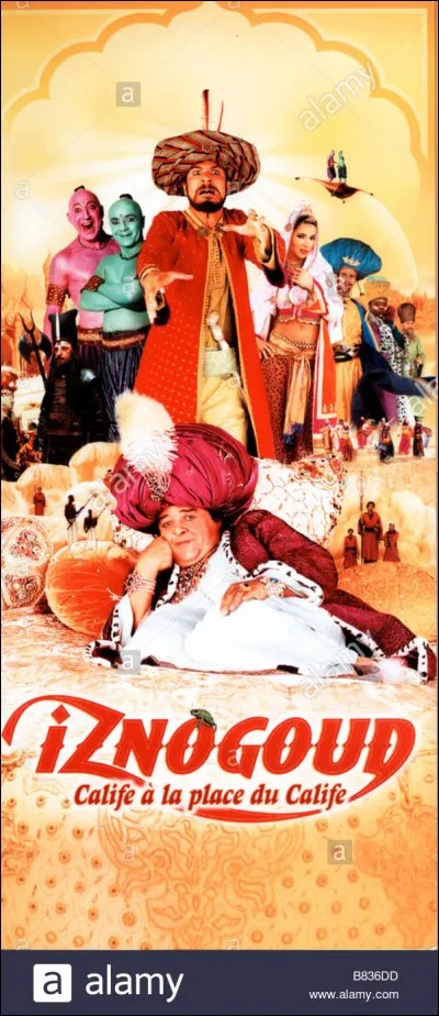 Le méchant vizir Iznogoud (BD) porte un diamant sur son turban, quelle est sa couleur ?