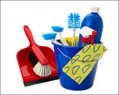 Le nettoyage quotidien du sol dans une chambre d'unité de soin s'effectue...