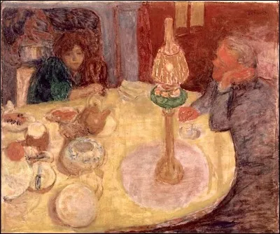 Et voici une dernière "Soirée sous la lampe" immortalisée par le peintre :