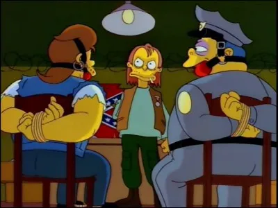 Dans l'&eacute;pisode "22 courts-m&eacute;trages sur Springfield" qui sauvent accidentellement le chef Wiggum et Serpent des griffes d'Herman ?