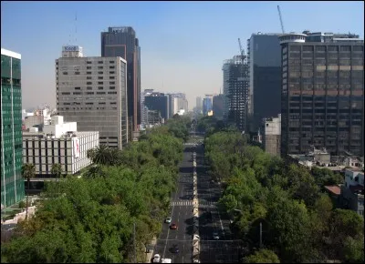 Dans quelle ville l'avenue Paseo de la Reforma se trouve-t-elle ?
