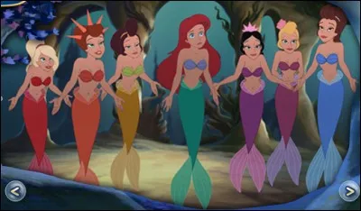 Dans "La Petite sirène", comment s'appellent les surs d'Ariel ?