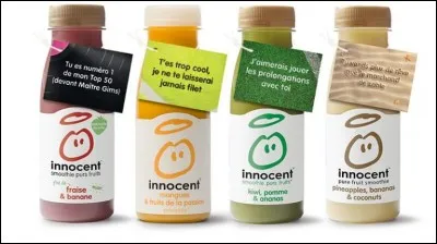 Sur quoi le concepteur de ces étiquettes de smoothies s'est-il donc appuyé ?