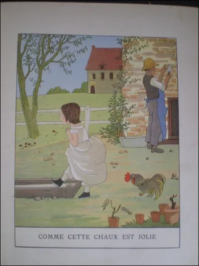 - La Chaux
Des maçons réparaient la basse-cour. Là-bas y séjournait une chaux qui intrigua Sophie et celle-ci mit ses pieds dedans malgré les interdictions de sa mère de pénétrer dans la basse-cour. Le beau tablier de la bonne fut brûlé car celle-ci vint sauver Sophie. Sophie dut sacrifier les économies de la fête foraine pour repayer le tablier. Mais combien ?