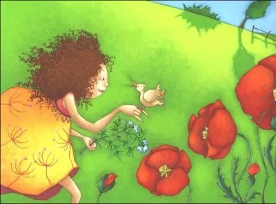 Dans 'Gentil Coquelicot', en quelle langue parle le rossignol ?