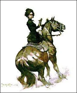 Que chante-t-elle en descendant 'de la montagne  cheval' ?