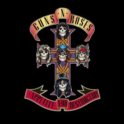 Quel est le titre du premier album des Guns N' Roses qui lança leur carrière ? (voir photo)