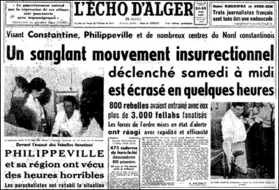 Quelles sont les conséquences du massacre de Philippeville le 20 août 1955 ? (deux réponses attendues)