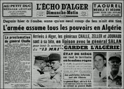 Pour quelles raisons "le Putsch" des généraux à Alger est un fiasco ?