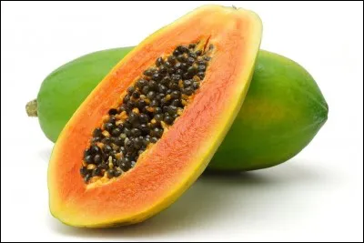 Connais-tu le nom de ce fruit comestible à la pulpe de couleur orange ?
- C'est...