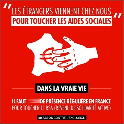 En plus, il y a des étrangers qui... Que nous rappelle cette affiche ?