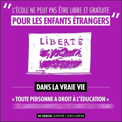 Comment ça : "Toute personne à droit à l'éducation" ? C'est écrit où, d'abord ?