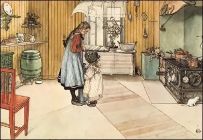 Beaucoup de fraîcheur dans cette aquarelle destinée à illustrer un livre pour enfant, de la part de l'artiste :