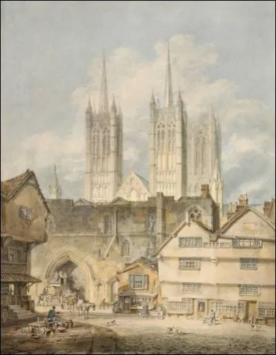 Quelle cathédrale gothique anglaise est ici peinte par William Turner ?