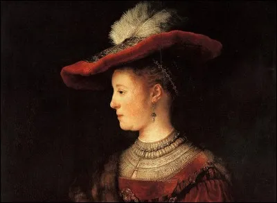 Qui a fait le portrait de "Saskia au chapeau rouge" ?
