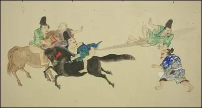 Durant l'ère Edo (1603-1868), une célèbre bataille de pets se déroula non loin de Tonku (aujourd'hui Nagoya). Le tableau ci-contre la relate. Vrai ou faux ?