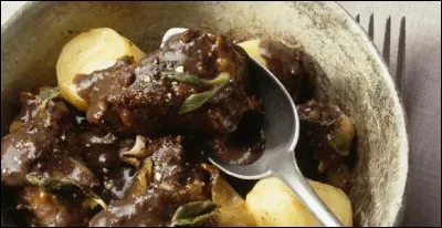 Je vous présente "la fricassée de caïon" : avec quelle viande est-elle cuisinée ?