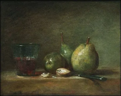 Qui a peint "Poire, noix et verre de vin" ?