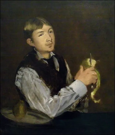 Qui a peint "Jeune homme épluchant une poire" ?