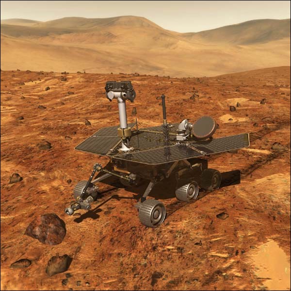 Sur quelle planète le robot Opportunity a-t-il été envoyé en 2004 à des fins géologiques ?