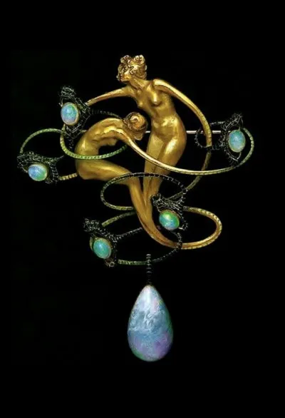 Que représentent les nombreuses arabesque que l'on remarque sur les objets art nouveau ?