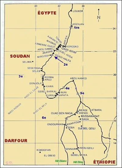 Le Nil, six, en connaît
N'est guère pratique à naviguer
Eau tombant en quantité,
Sur le fleuve éclaboussé.
Elle provoque de l'oeil l'opacité
Et rapproche à terme de la cécité.
Maintenant courante opération,
C'est une bénigne intervention.

Qui est-ce ?