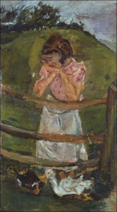 Qui est le peintre de "Fillette à la barrière" ?