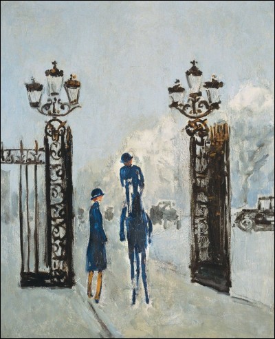 Qui a peint cette grille représentant "La Porte Dauphine" ?