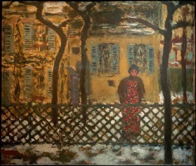 Sa toile s'intitule "Derrière la grille" :