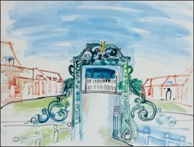 Qui a peint "La Grille d'entrée du haras du Pin" ?