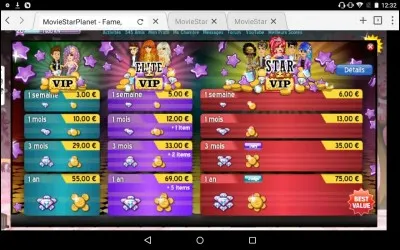 Combien coûte 1 an de STAR vip ?