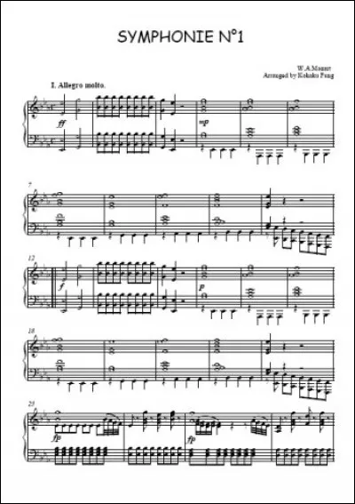 Qui a écrit la "Symphonie n°1" ?