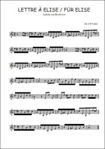 Qui a écrit "La Lettre à Élise" ?