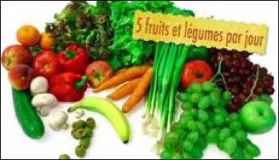 Combien de fruits et légumes est-il conseillé de consommer par jour ?
