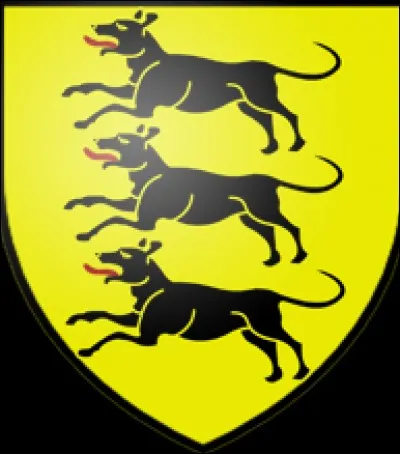 Quelle maison a pour embl&egrave;me 3 chiens courant sur un fond jaune ?