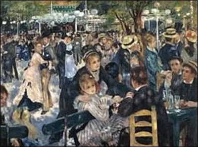 ''Bal du moulin de la Galette'' est un tableau peint en 1876 par un impressionniste. Représentant une scène se déroulant en plein-air un dimanche après-midi dans cette ancienne guinguette de Montmartre, le peintre a dépeint dans cette toile ses amis et modèles habitués à ce lieu très à la mode au siècle dernier. Quel artiste a exécuté cette huile très célèbre ?