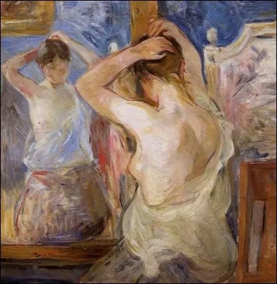 Qui a peint cette toile intitulée "Devant le miroir" ?