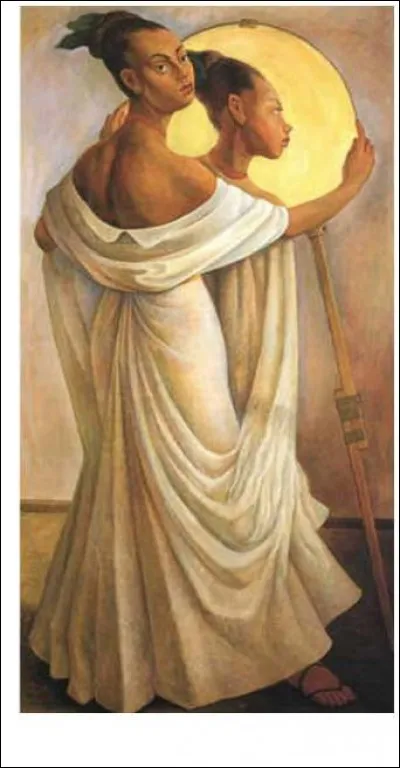 Qui a représenté cette femme devant sa glace ?