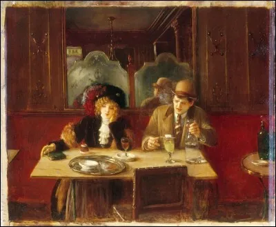 Avec une glace en arrière-fond, qui a représenté cette "Scène de café" ?