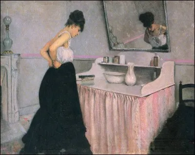 Voici "Une femme à sa toilette" de l'artiste :
