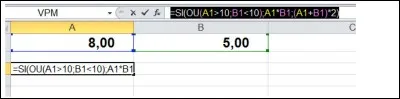 Une fois cette formule appliquée, quel sera le contenu de la cellule A3 ? 
=SI(OU(A1>10;B1