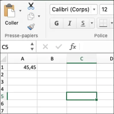 Comment faire pour que le contenu de la cellule A1 de la feuille de calcul s'imprime au centre de la feuille de papier ?