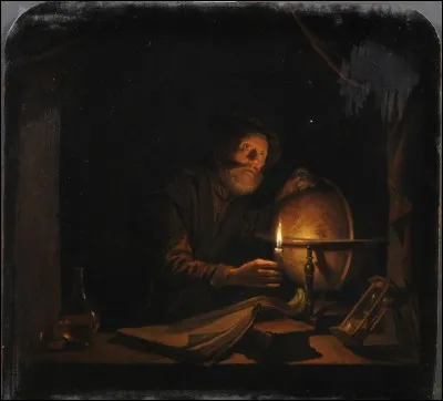 Qui a représenté "L'Astronome à la chandelle" ?