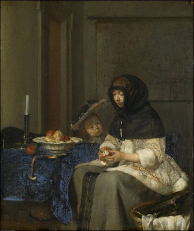 Quel peintre du Siècle d'or hollandais a réalisé le tableau "La Peleuse de pommes" ?
