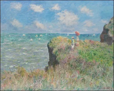 À qui doit-on le tableau "Promenade sur la falaise à Pourville" ?