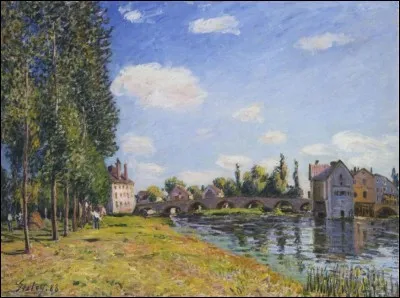 À qui doit-on le tableau "Le pont de Moret en été" ?