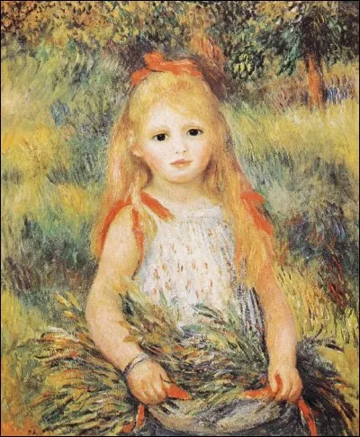 Qui a représenté cette "Enfant portant des fleurs" ?