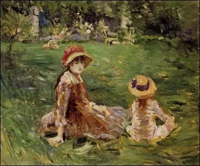 Son tableau s'intitule "Dans le jardin à Maurecourt" :