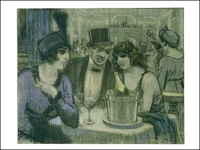 Qui a peint "Café - Deux femmes et un homme" ?