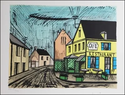 Qui a peint "Mareuil le café jaune et bleu" ?